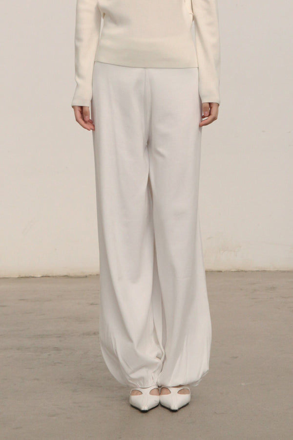 SWAYING/KNIT plain leggings SW23AW3B02 white PS67